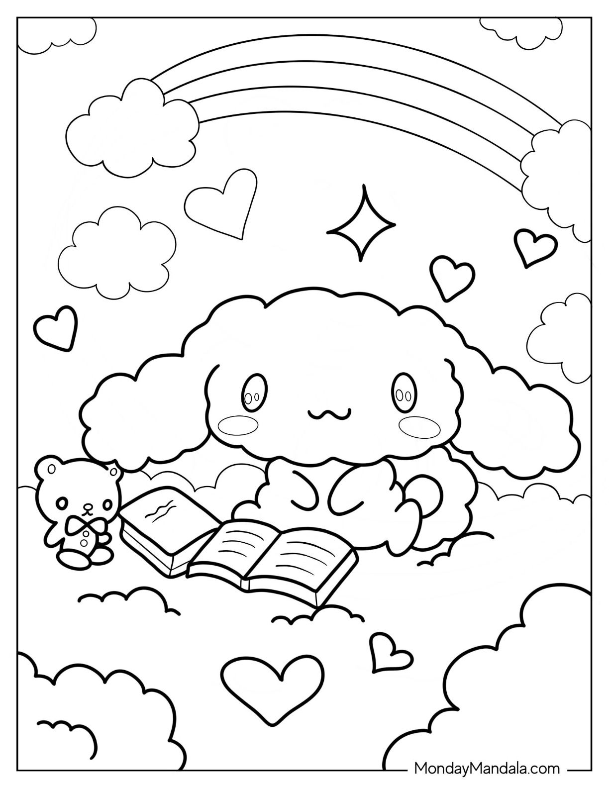 100+ Cinnamoroll Kawaii Sanrio Coloring Pages You'll Love 85