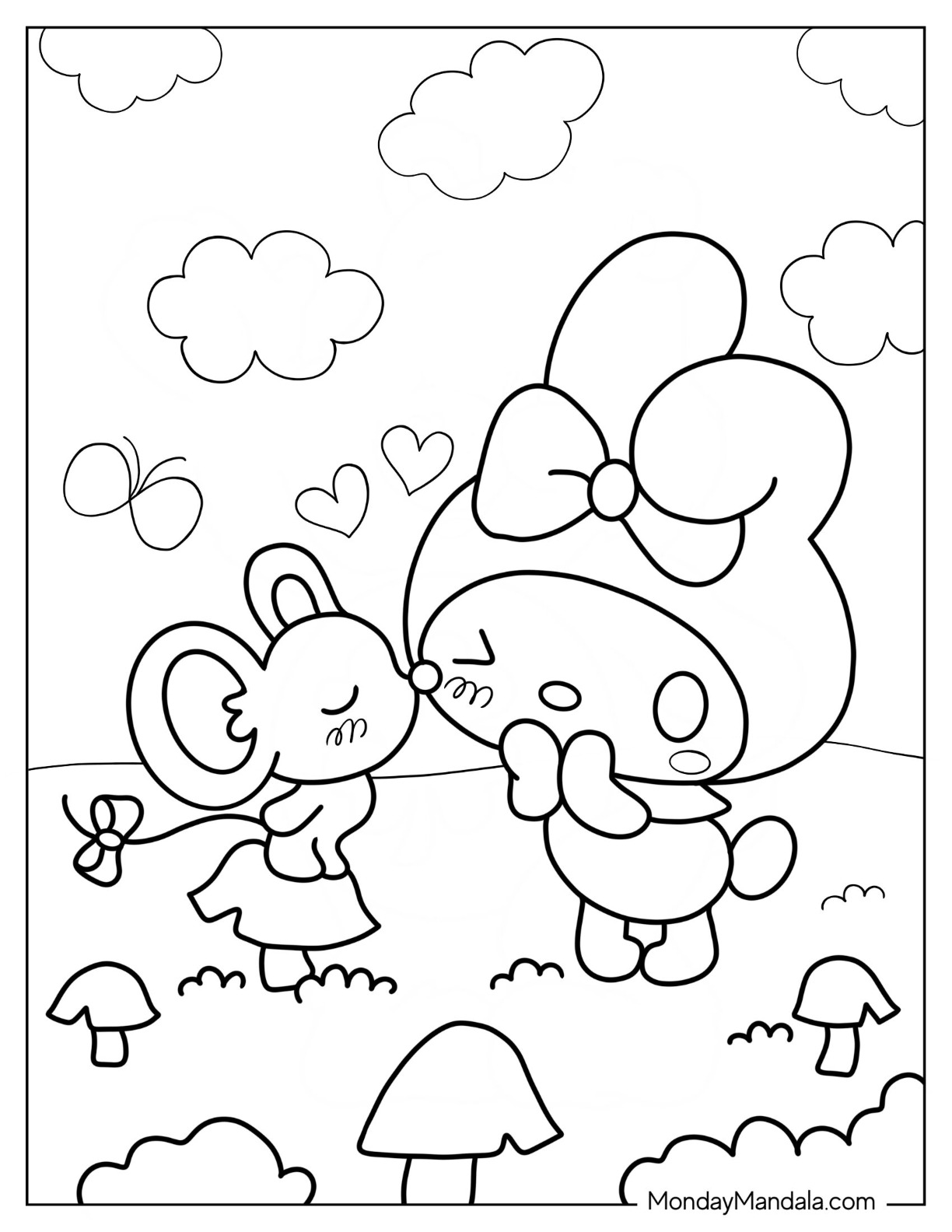 100+ Cinnamoroll Kawaii Sanrio Coloring Pages You'll Love 95