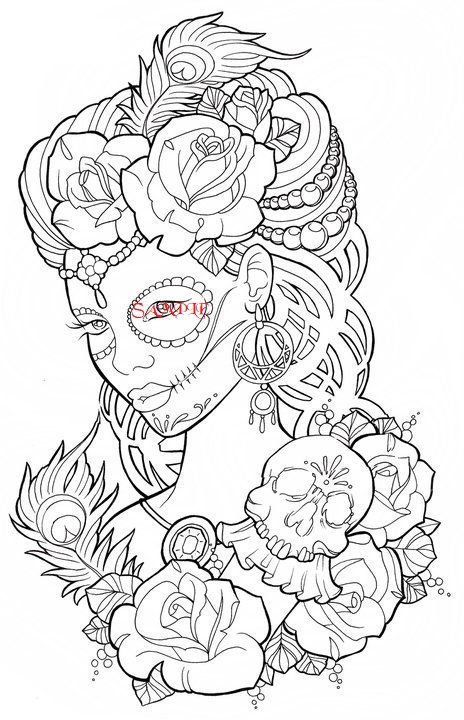 150+ Creepy Gothic Coloring Pages 103