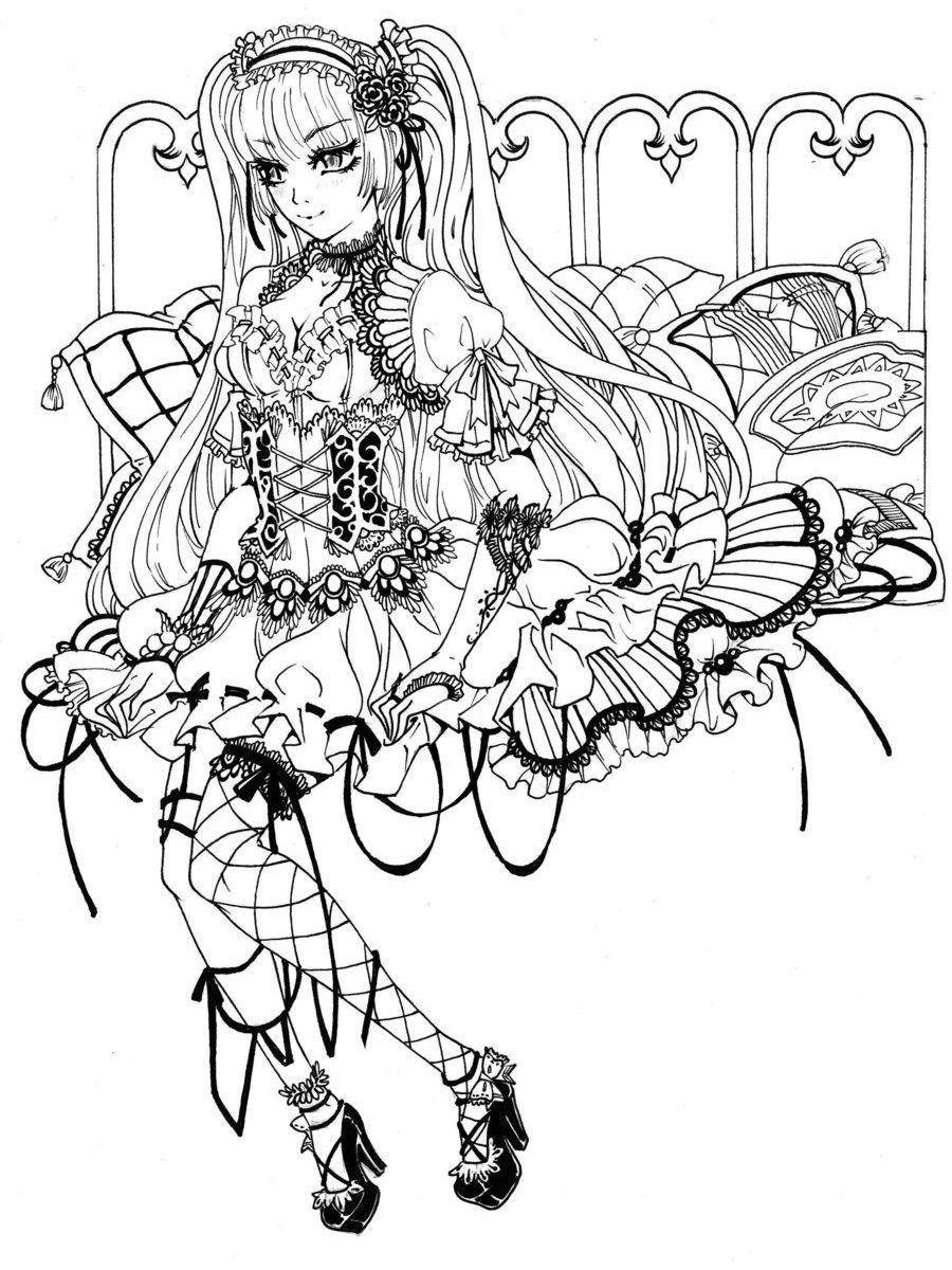 150+ Creepy Gothic Coloring Pages 108