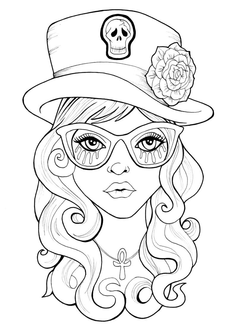 150+ Creepy Gothic Coloring Pages 109