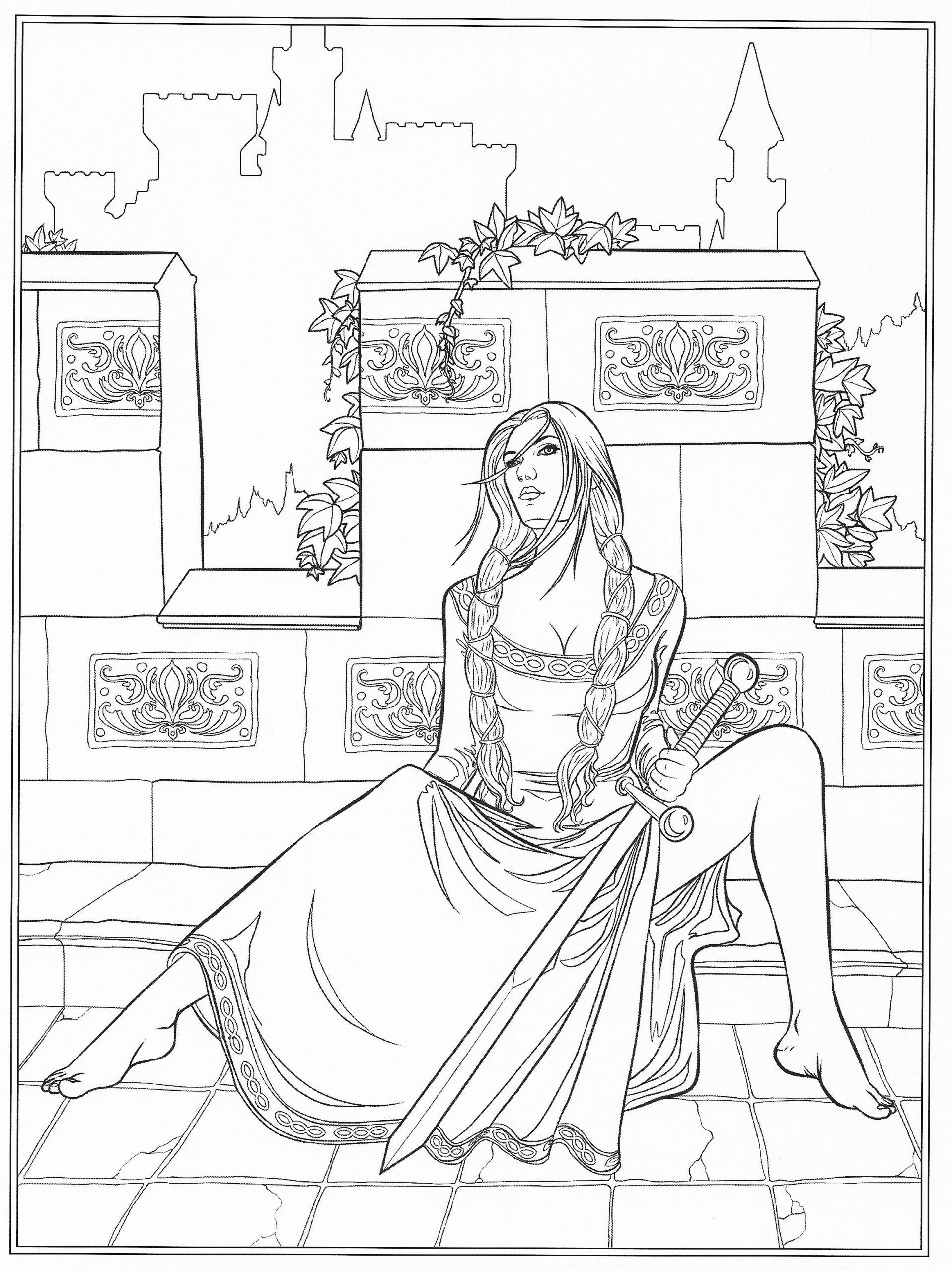 150+ Creepy Gothic Coloring Pages 115