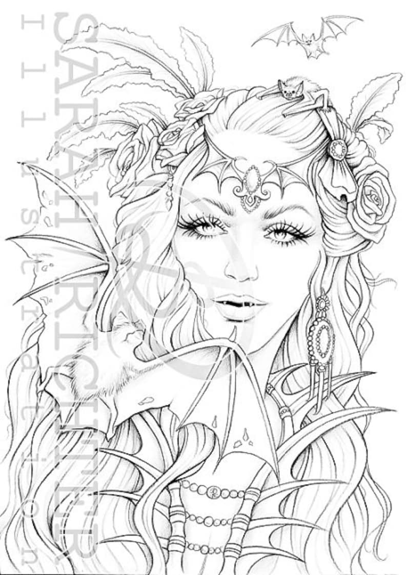 150+ Creepy Gothic Coloring Pages 123