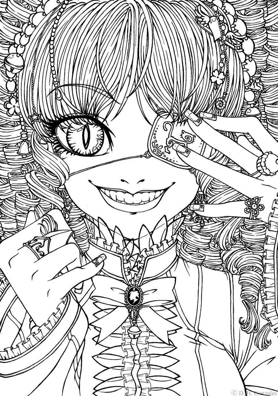 150+ Creepy Gothic Coloring Pages 125