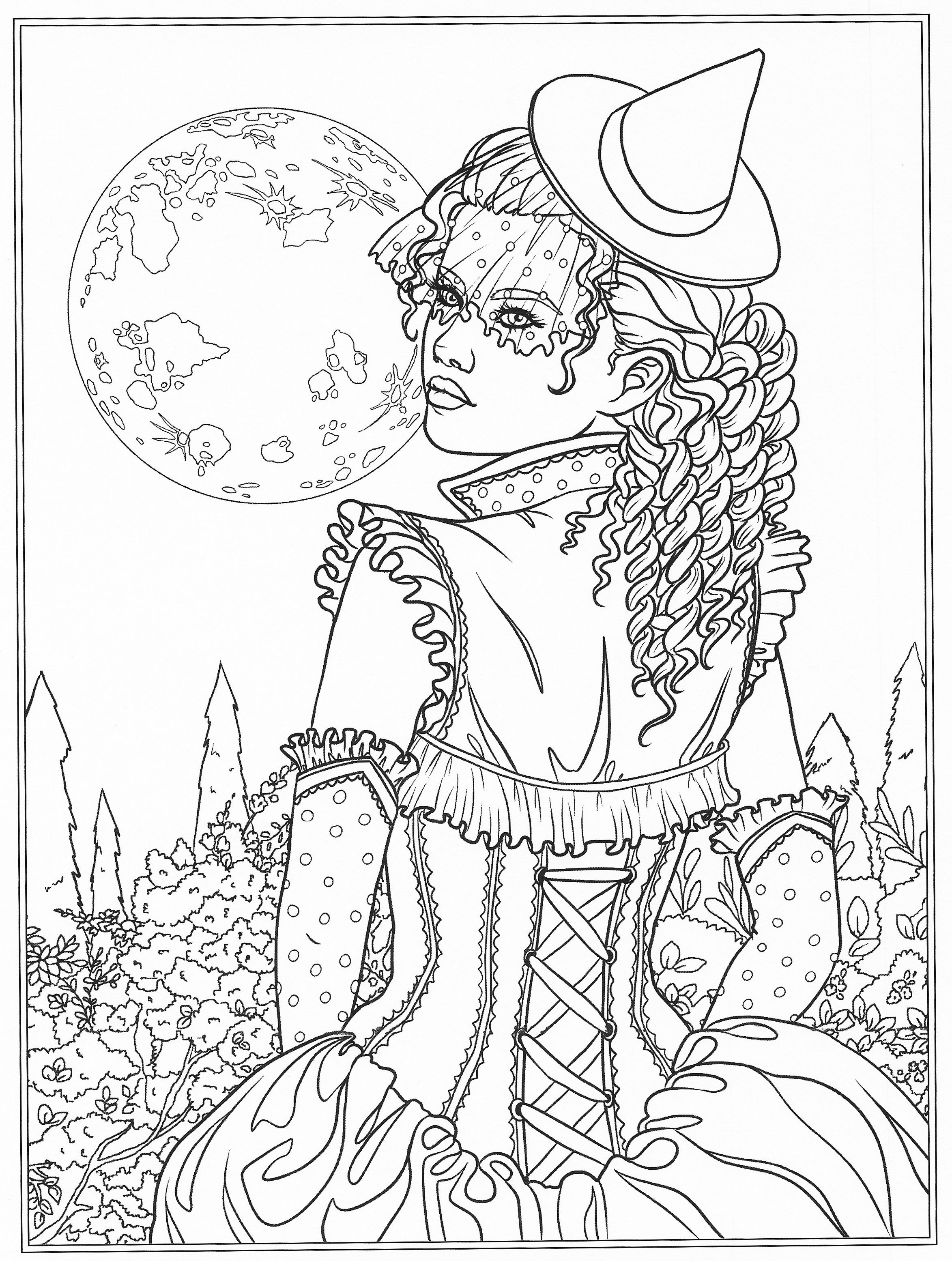 150+ Creepy Gothic Coloring Pages 128