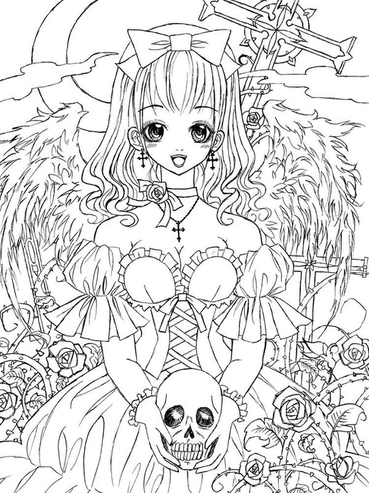 150+ Creepy Gothic Coloring Pages 129