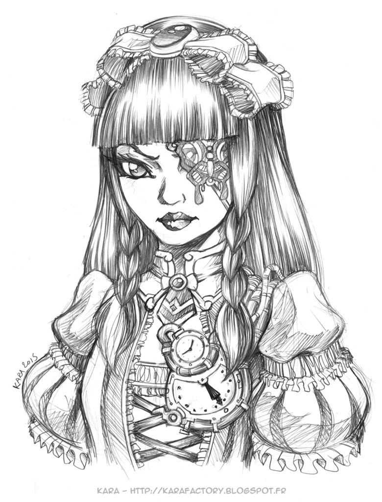 150+ Creepy Gothic Coloring Pages 134