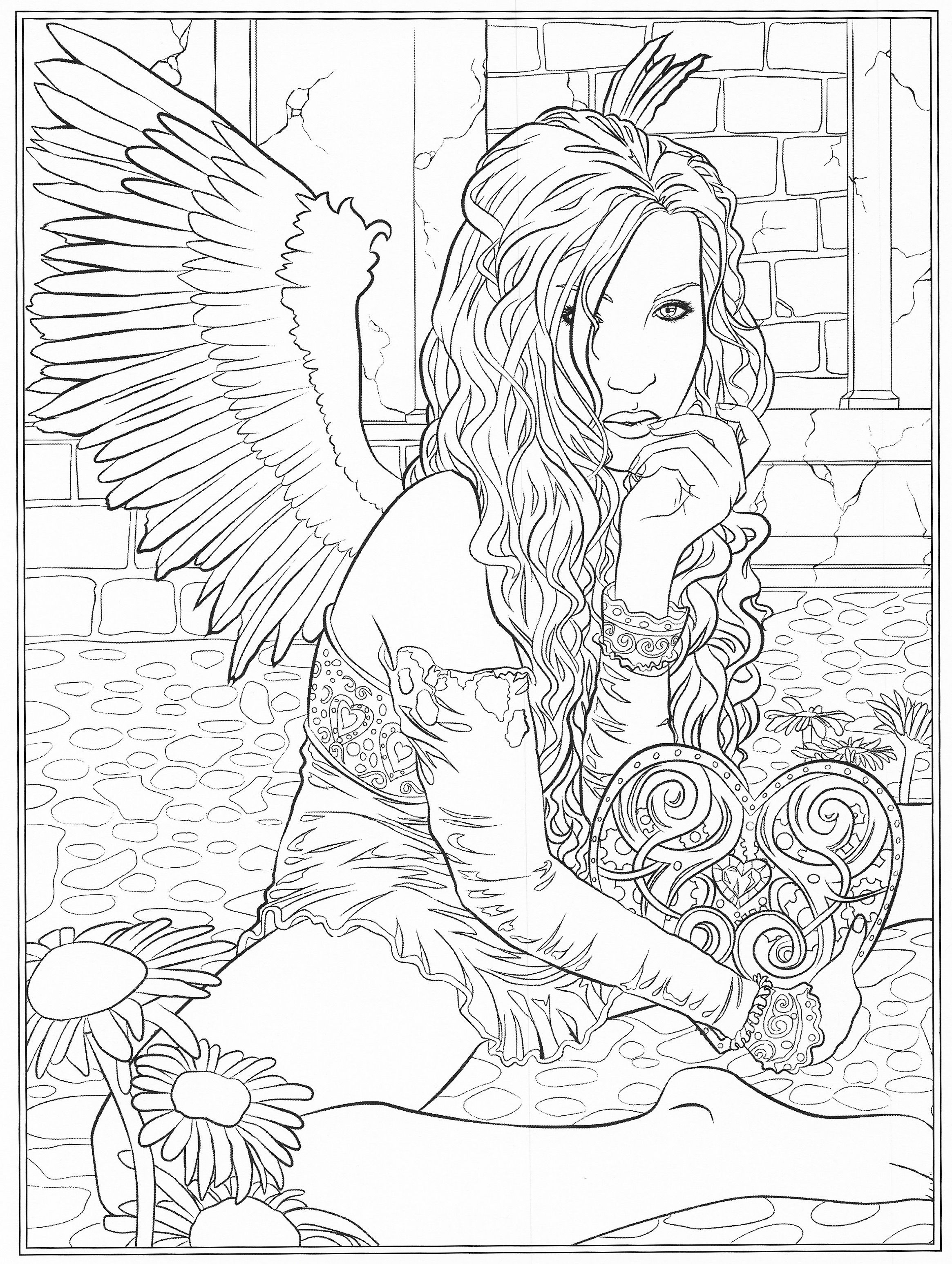 150+ Creepy Gothic Coloring Pages 14