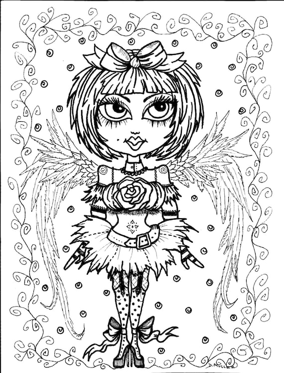 150+ Creepy Gothic Coloring Pages 145