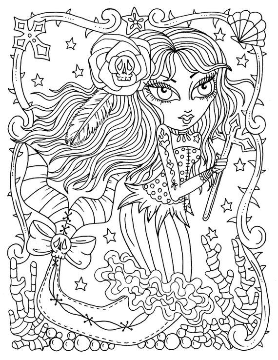 150+ Creepy Gothic Coloring Pages 151