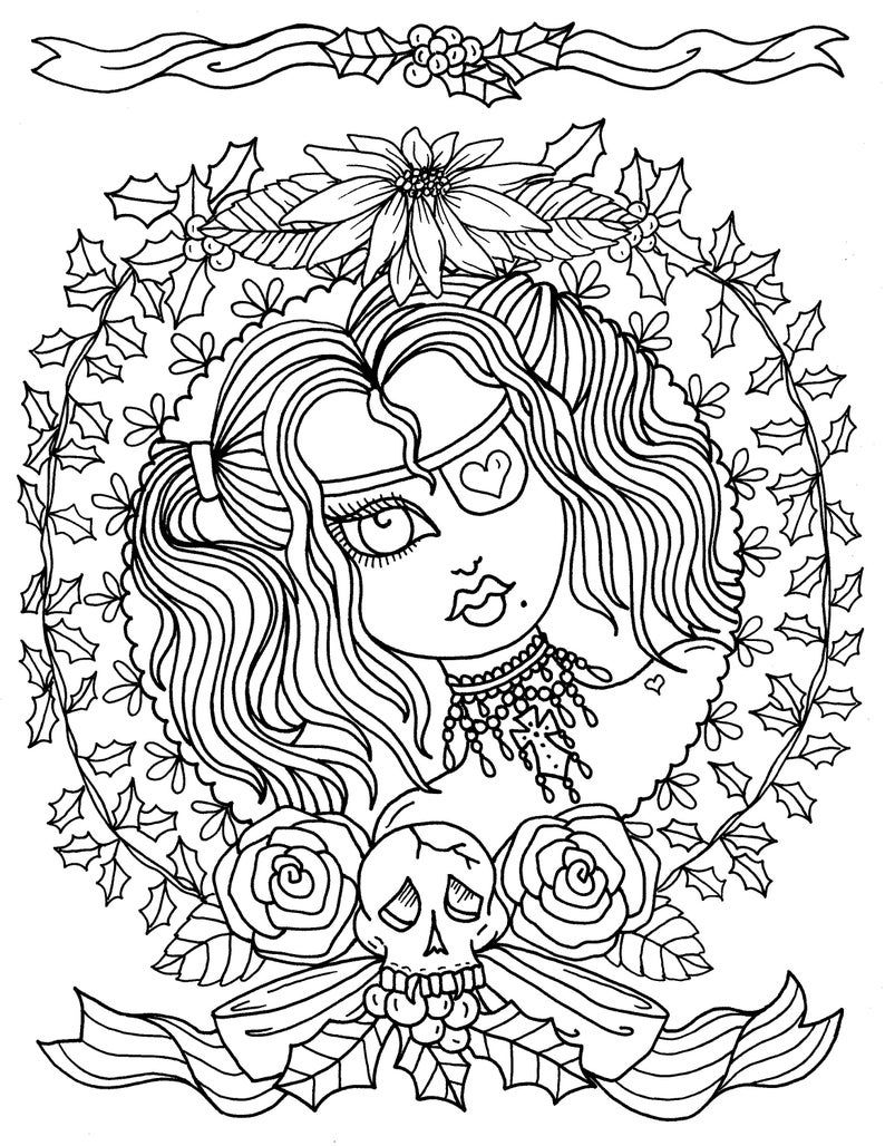 150+ Creepy Gothic Coloring Pages 158