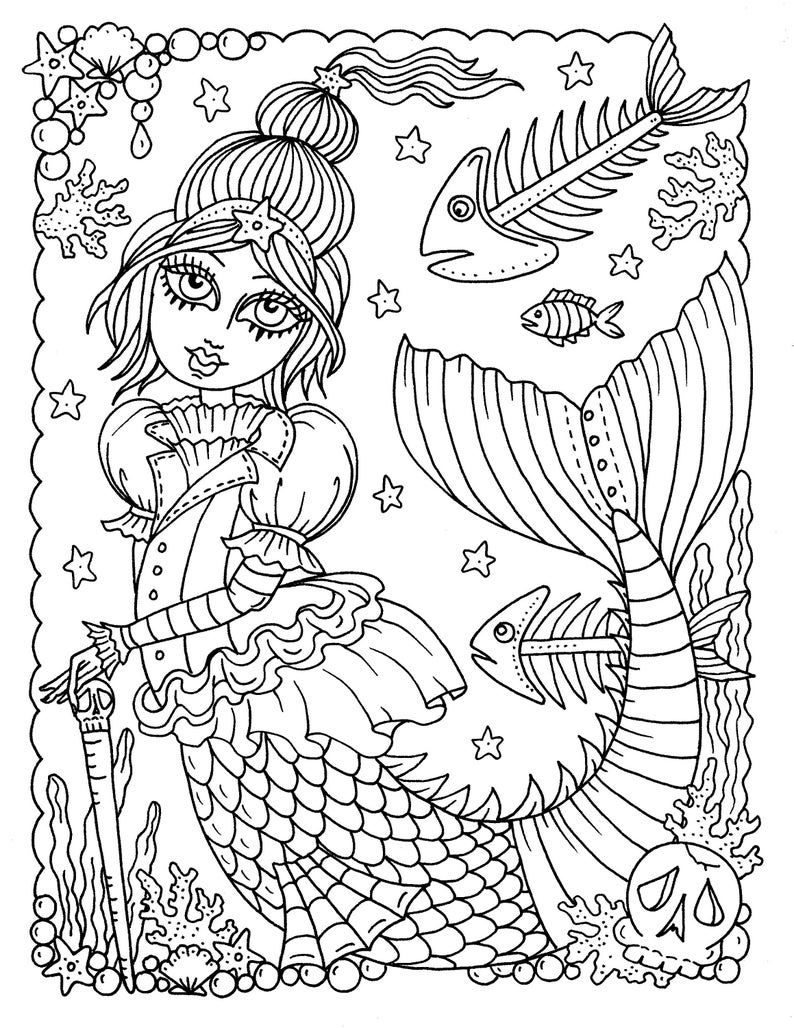 150+ Creepy Gothic Coloring Pages 167