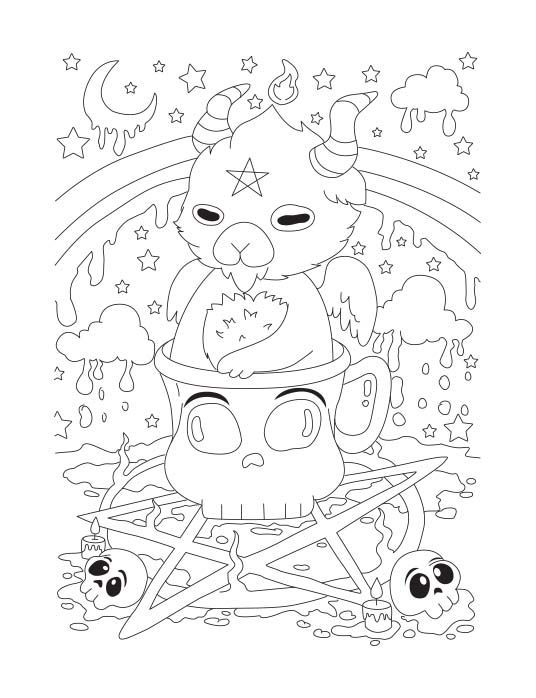 150+ Creepy Gothic Coloring Pages 17