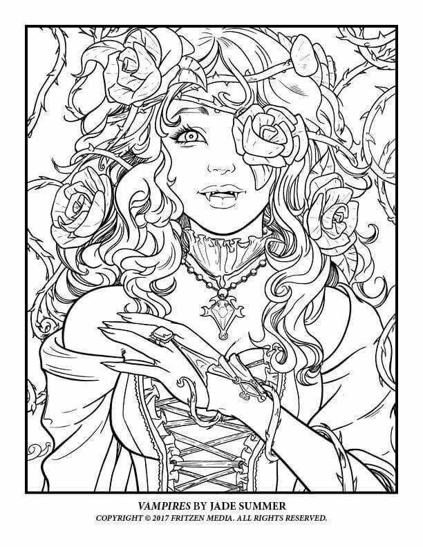 150+ Creepy Gothic Coloring Pages 175