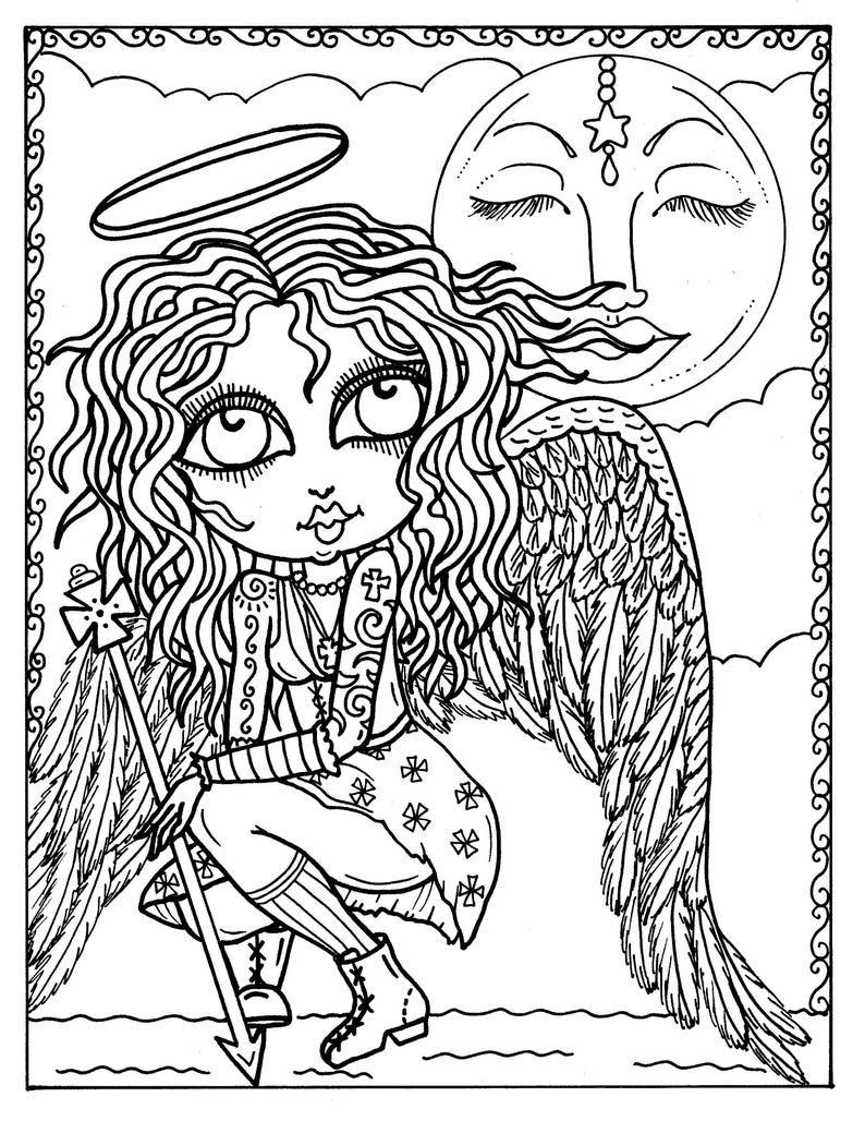 150+ Creepy Gothic Coloring Pages 186