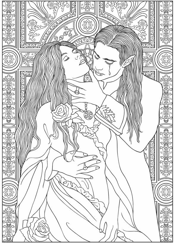 150+ Creepy Gothic Coloring Pages 21