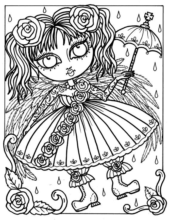 150+ Creepy Gothic Coloring Pages 23