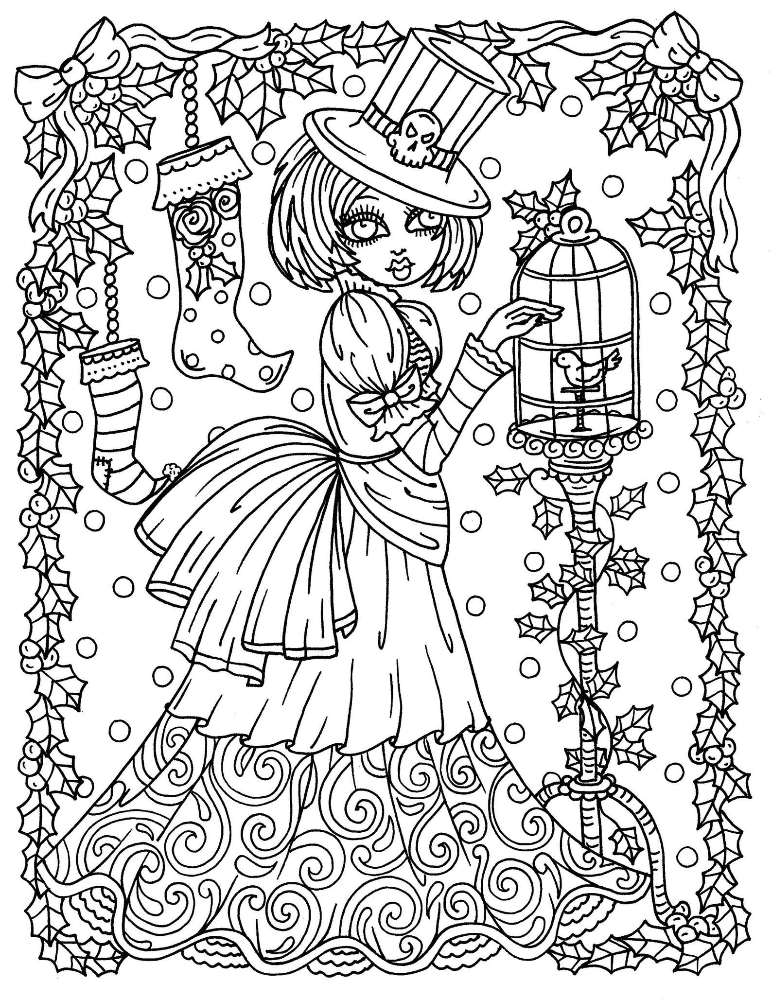 150+ Creepy Gothic Coloring Pages 25