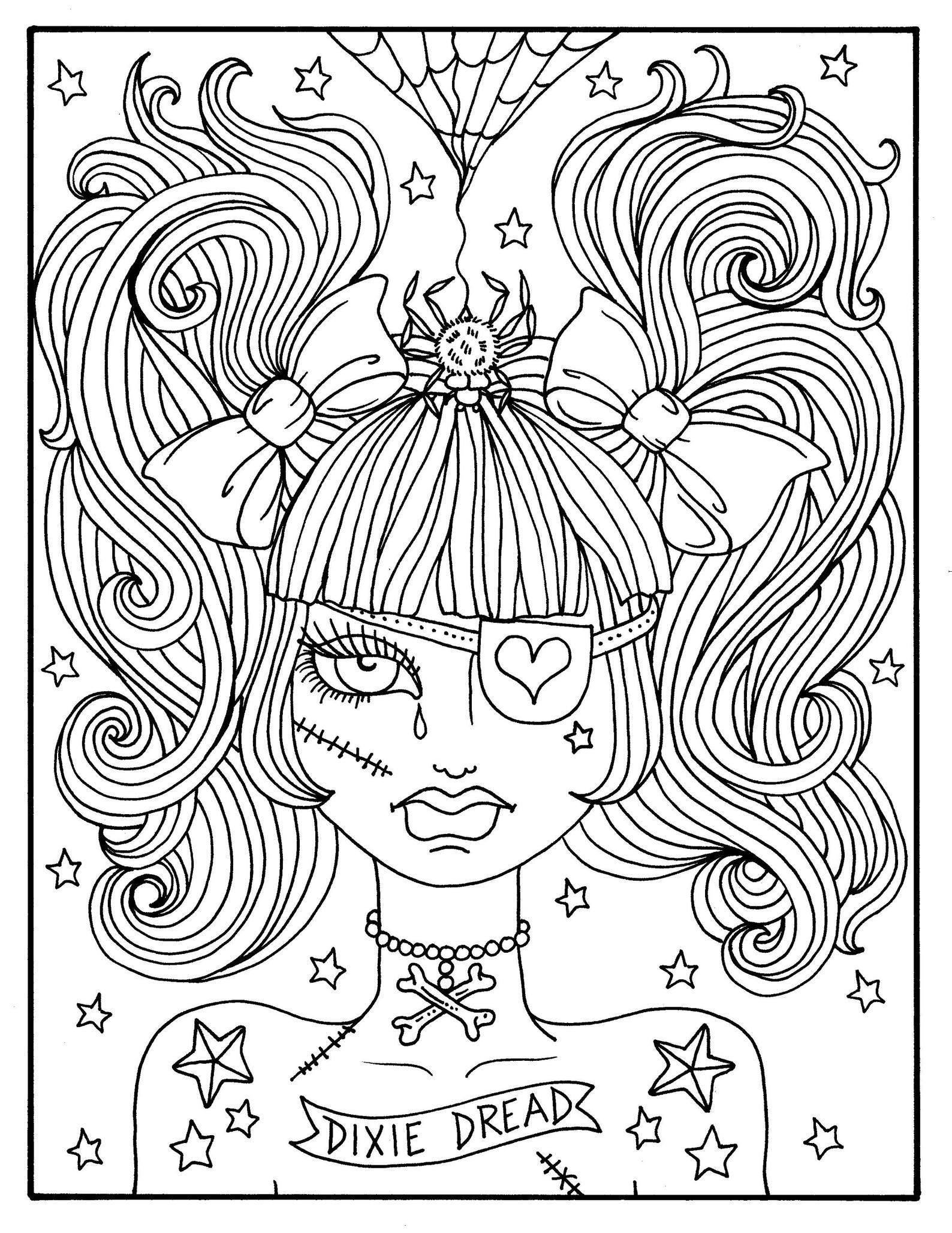 150+ Creepy Gothic Coloring Pages 40