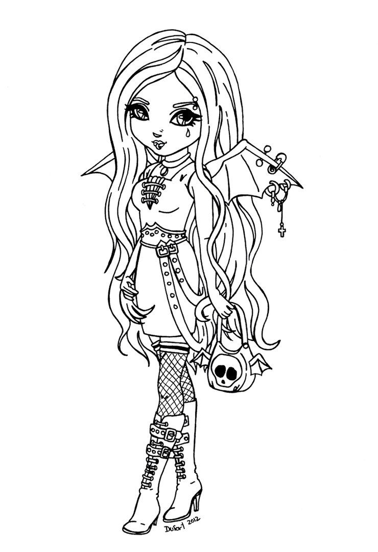 150+ Creepy Gothic Coloring Pages 49