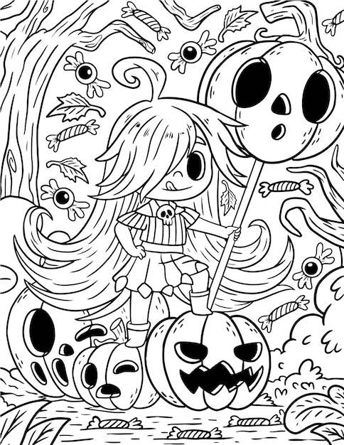 150+ Creepy Gothic Coloring Pages 50