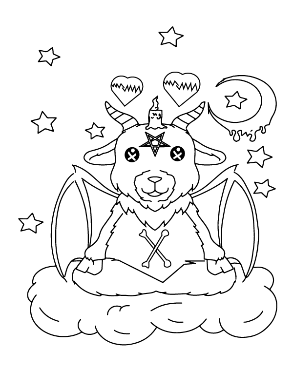 150+ Creepy Gothic Coloring Pages 57