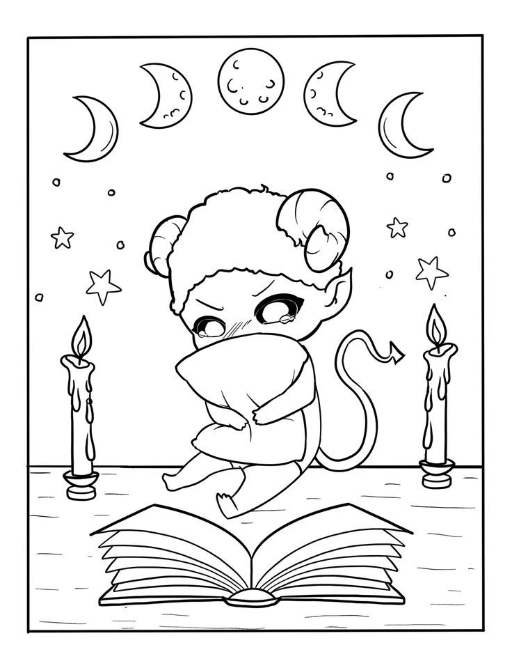 150+ Creepy Gothic Coloring Pages 60