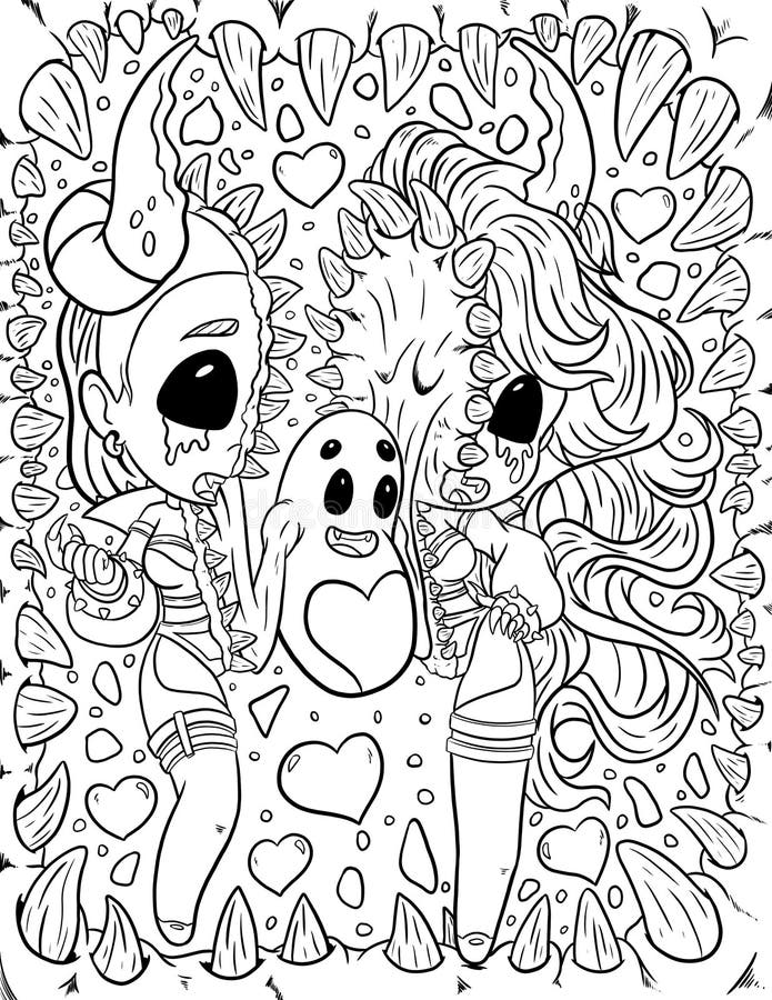 150+ Creepy Gothic Coloring Pages 63