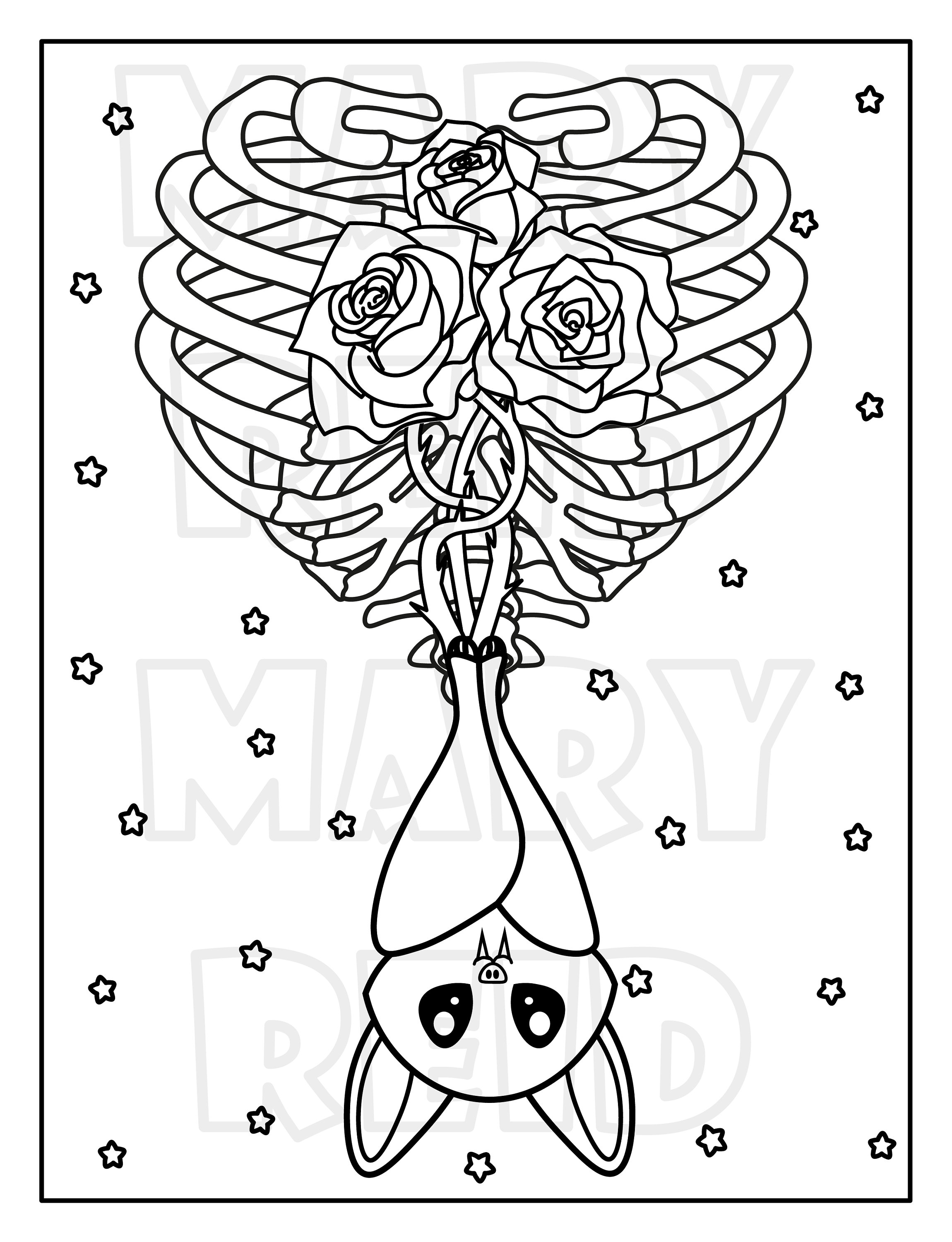 150+ Creepy Gothic Coloring Pages 64