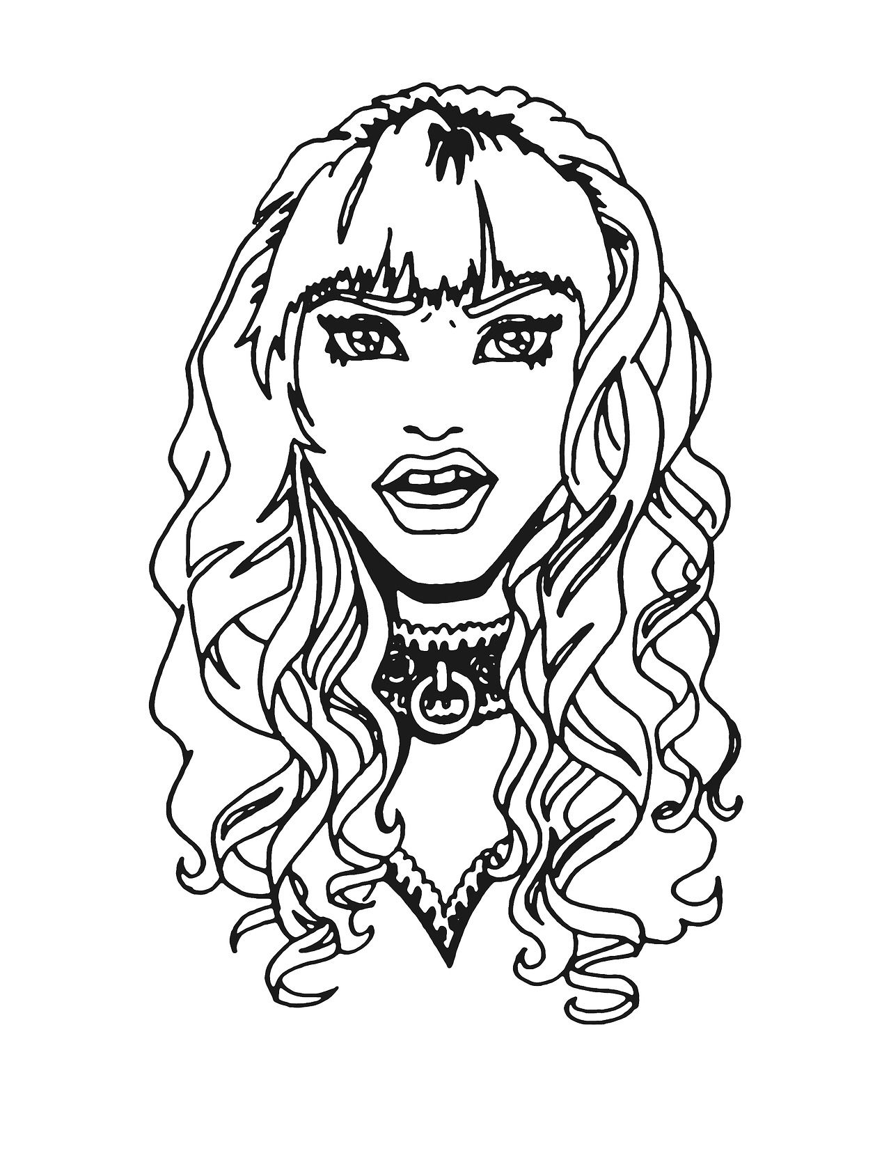 150+ Creepy Gothic Coloring Pages 66