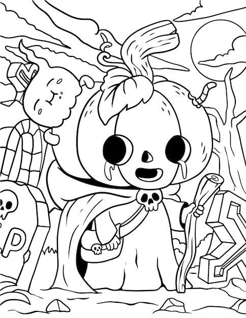 150+ Creepy Gothic Coloring Pages 79