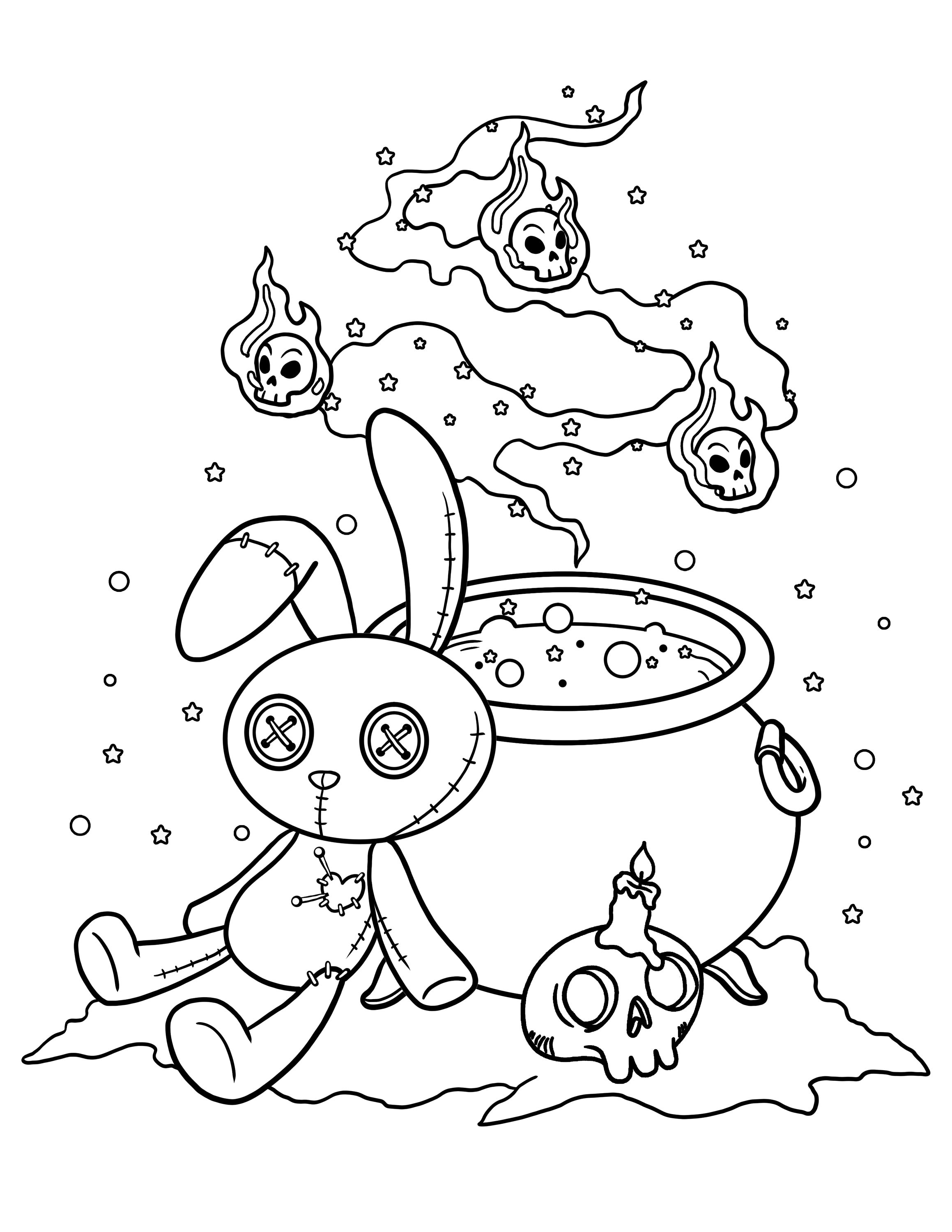 150+ Creepy Gothic Coloring Pages 88