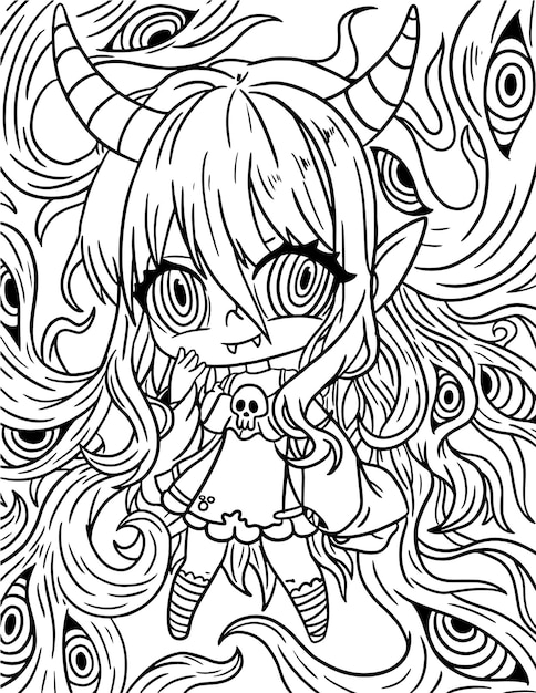 150+ Creepy Gothic Coloring Pages 91