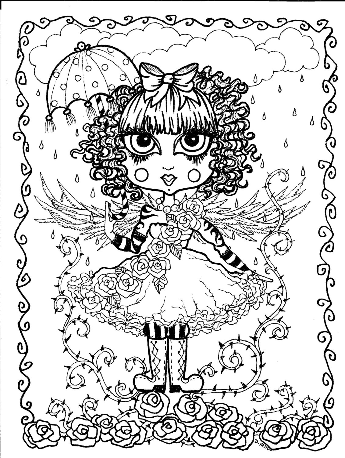 150+ Creepy Gothic Coloring Pages 93