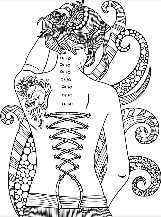 150+ Creepy Gothic Coloring Pages 94