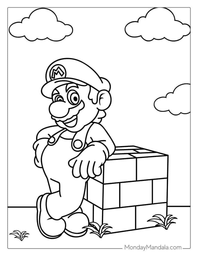 150+ Fun and Free Mario Coloring Pages for Kids 10