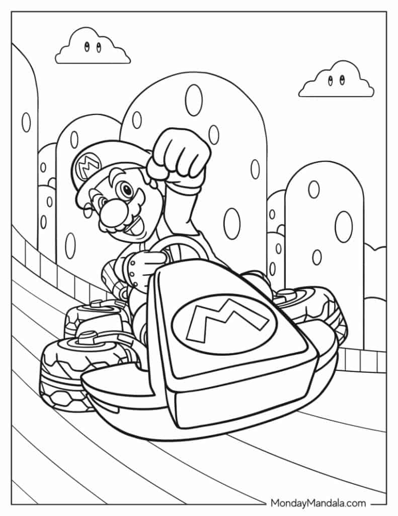 150+ Fun and Free Mario Coloring Pages for Kids 107