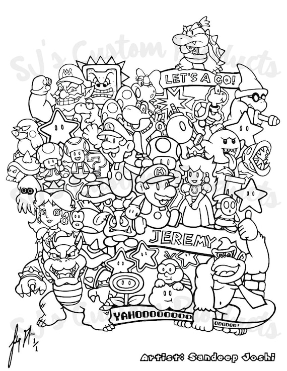 150+ Fun and Free Mario Coloring Pages for Kids 110