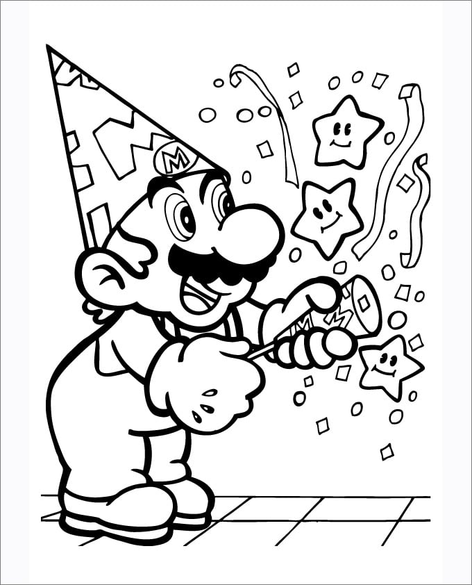 150+ Fun and Free Mario Coloring Pages for Kids 112