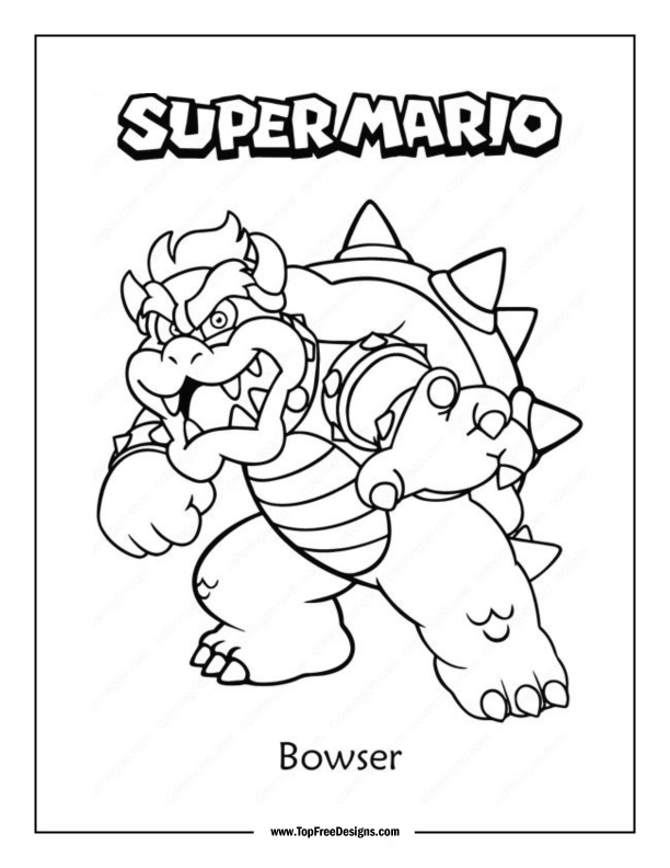 150+ Fun and Free Mario Coloring Pages for Kids 114