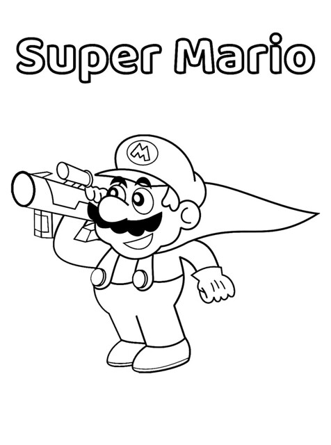 150+ Fun and Free Mario Coloring Pages for Kids 126