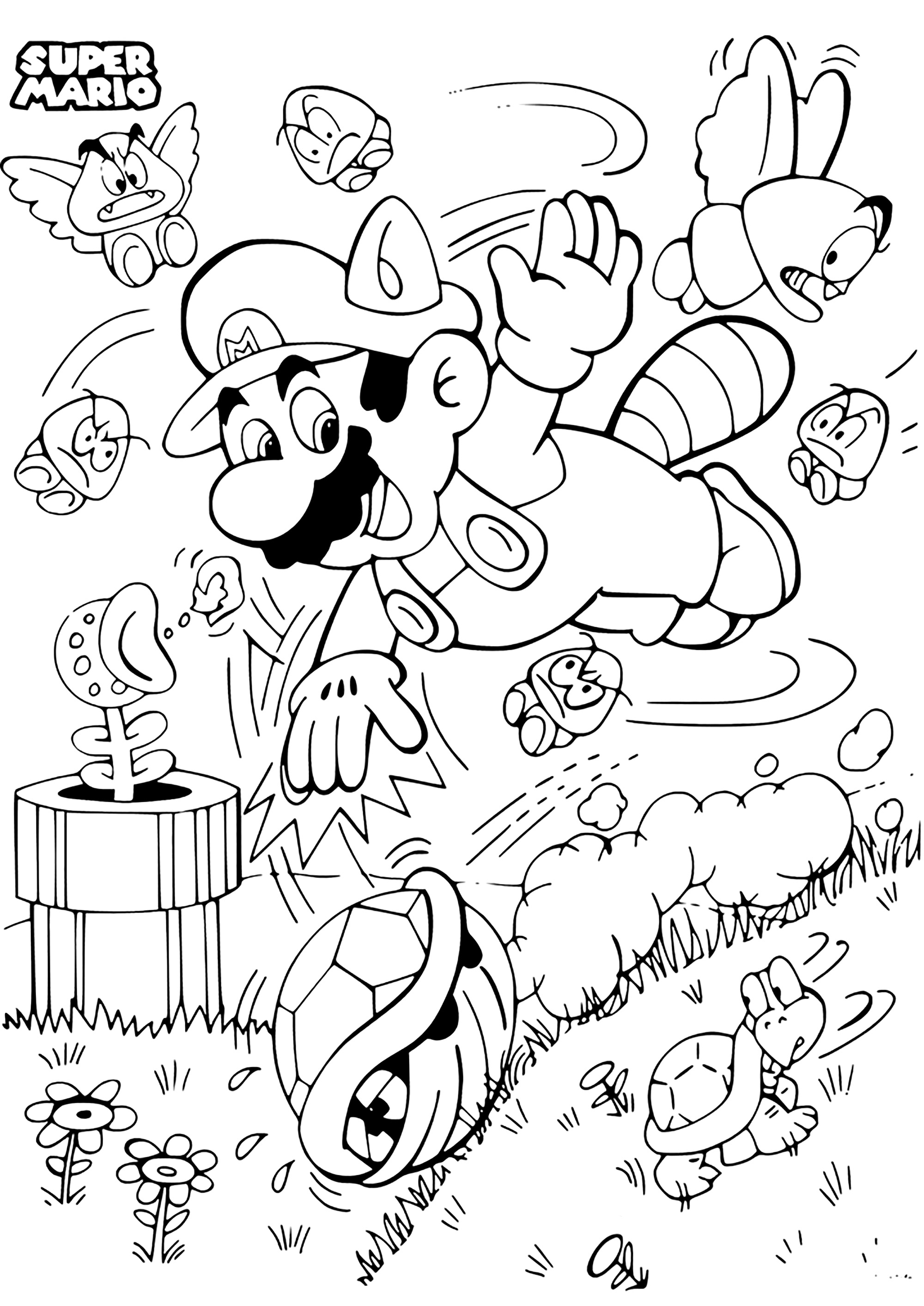 150+ Fun and Free Mario Coloring Pages for Kids 132