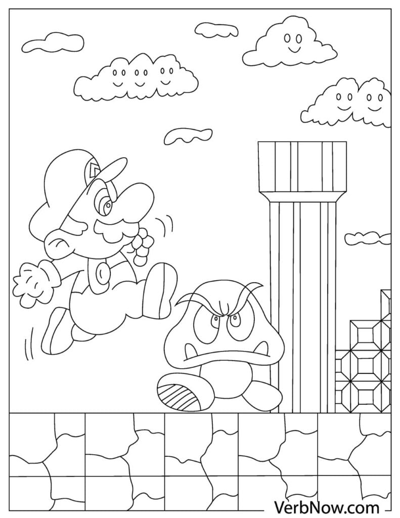 150+ Fun and Free Mario Coloring Pages for Kids 140