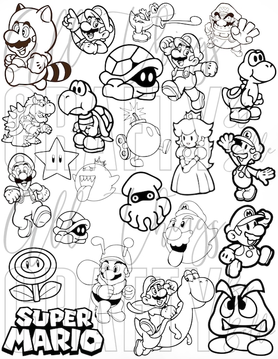 150+ Fun and Free Mario Coloring Pages for Kids 145