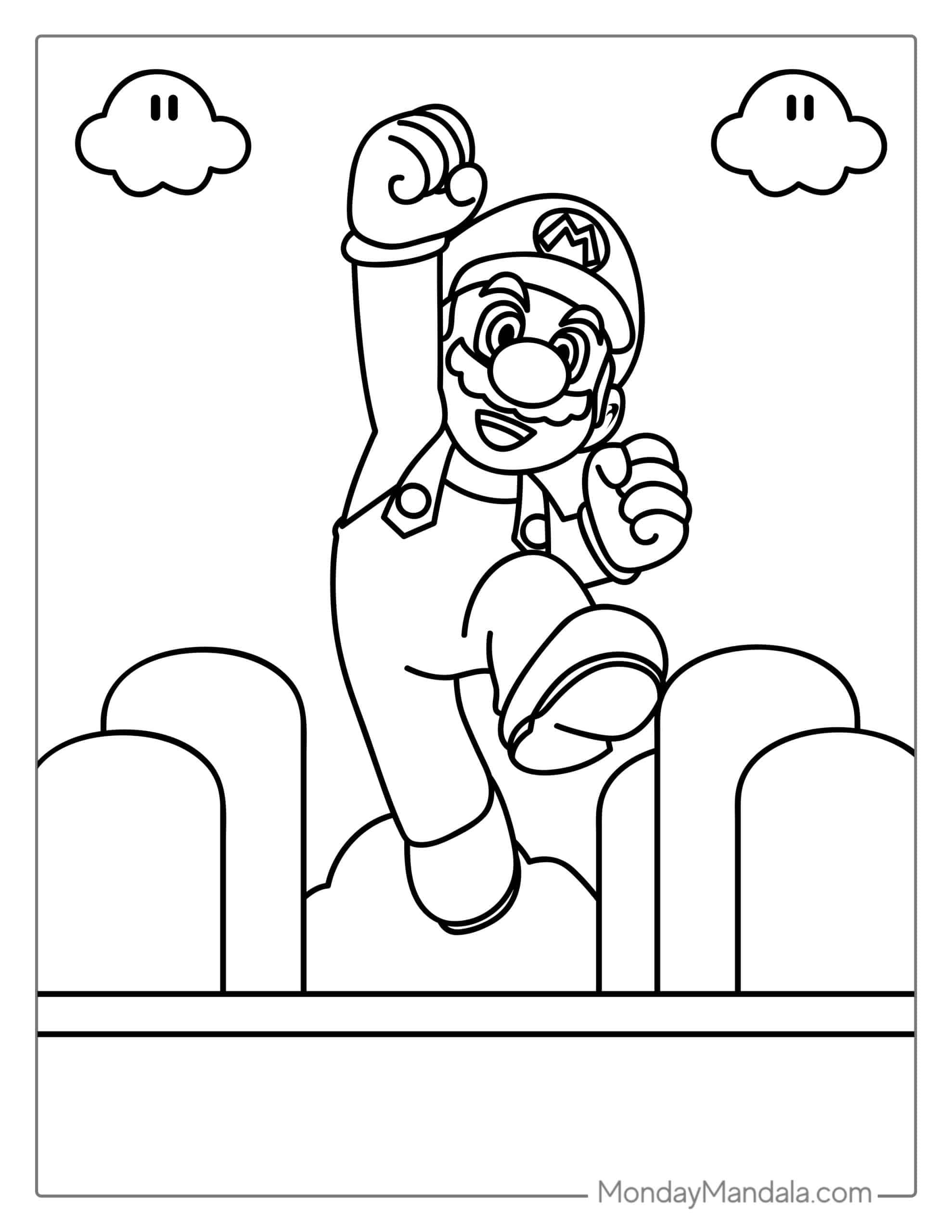 150+ Fun and Free Mario Coloring Pages for Kids 151