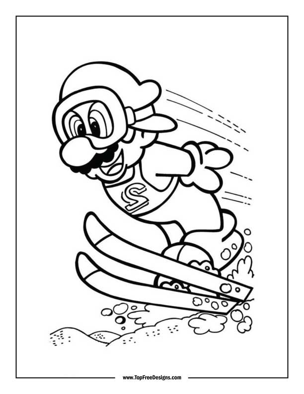 150+ Fun and Free Mario Coloring Pages for Kids 153