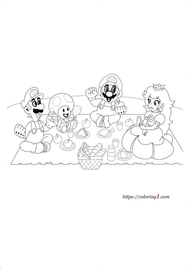 150+ Fun and Free Mario Coloring Pages for Kids 155