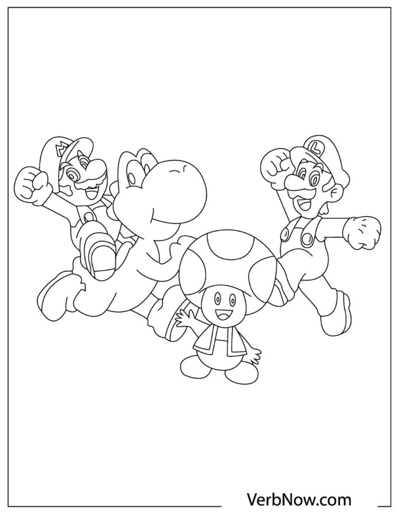 150+ Fun and Free Mario Coloring Pages for Kids 157