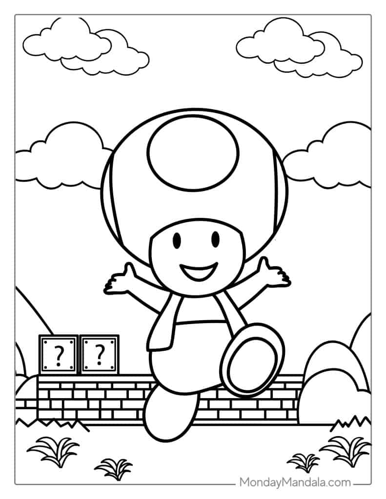 150+ Fun and Free Mario Coloring Pages for Kids 182