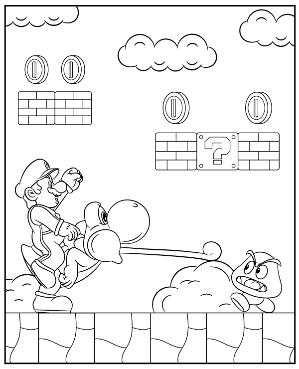 150+ Fun and Free Mario Coloring Pages for Kids 22